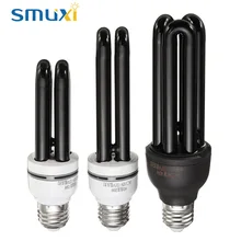 Smuxi E27 УФ бактерицидные лампы светильник лампа ультрафиолетовая лампа CFL 15/20/40 Вт черный, лампа-ловушка для фиолетовый стерилизаторы лампа 365NM AC110V-127V