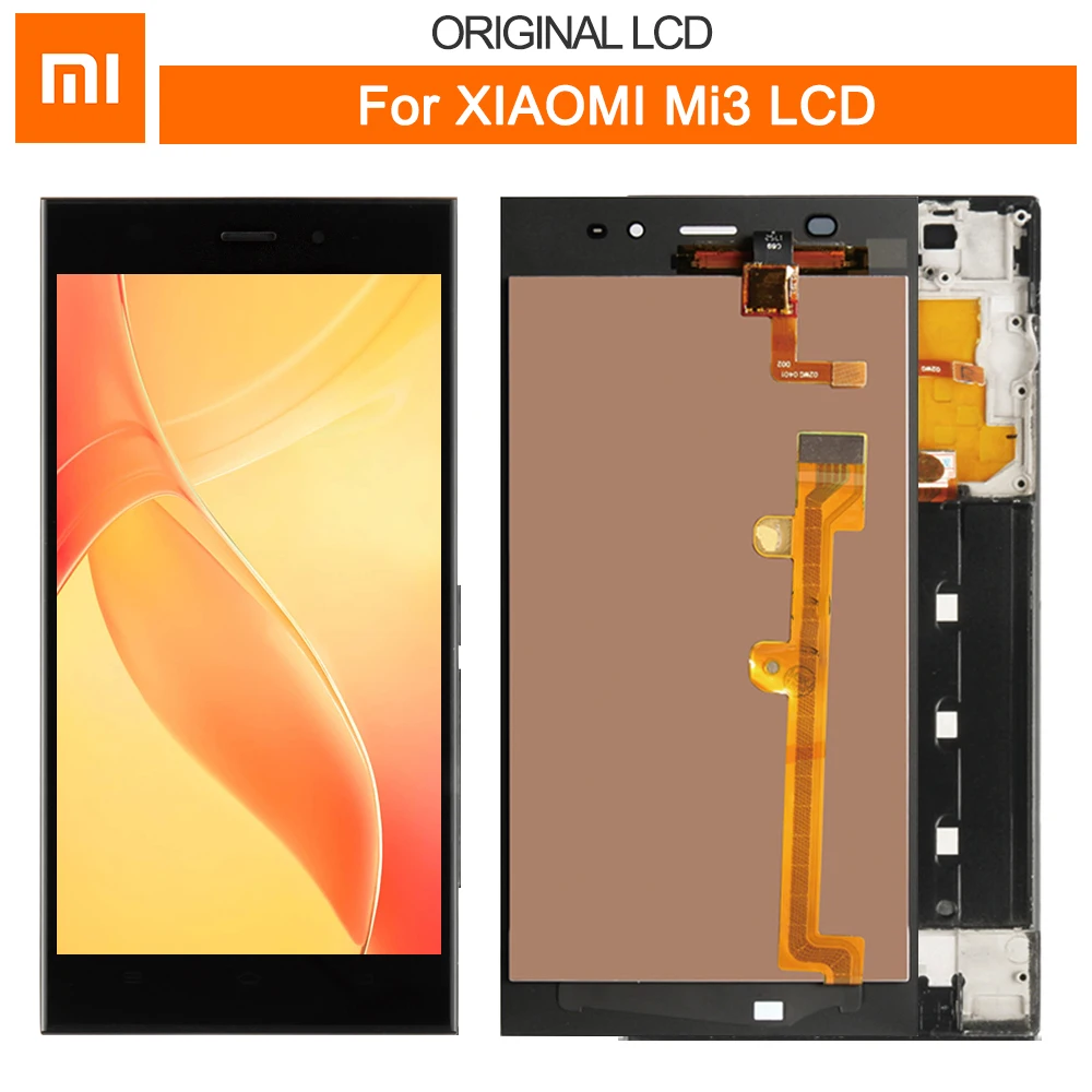 

Original xiaomi mi3 display IPS LCD 1920x1080 touch screen digitizer assembly replacement parts for xiaomi mi 3 LCD display