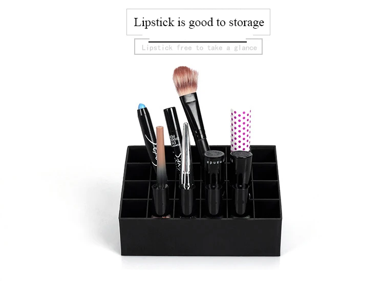 

Hoomall 24 Lipstick Holder Box Case Sundry Storage Makeup Organizer 24 Grids Acrylic Makeup Organizer Cosmetic Display Stand