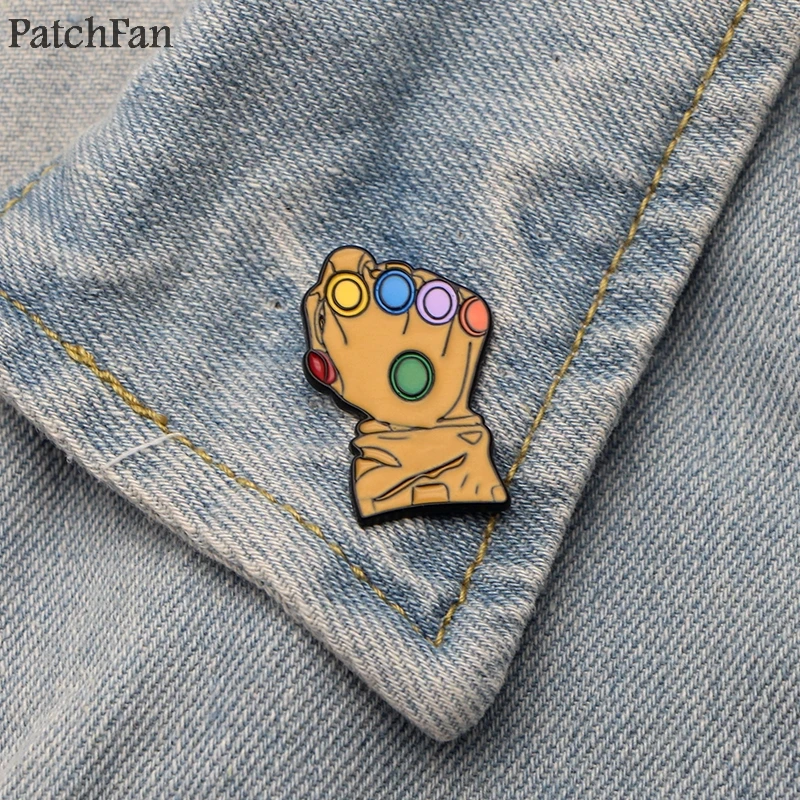 Patchfan Thanos Infinity Gauntlet цинковые булавки para рюкзак галстук Одежда для сумки рубашка Значки броши для мужчин и женщин A0969