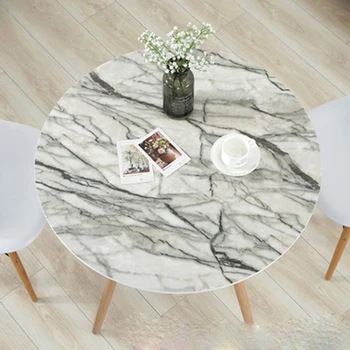 

Soft plastic glass restaurant round tablecloth waterproof anti-scalding oil-proof PVC table mat round coffee table mat