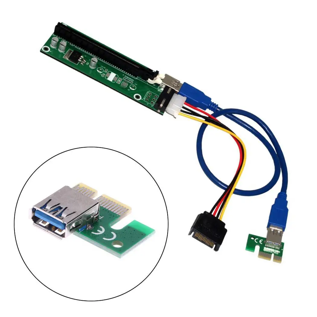 USB 3 0 PCI E Express 1x к 16x адаптер расширителя для переходных карт 15 с любыми