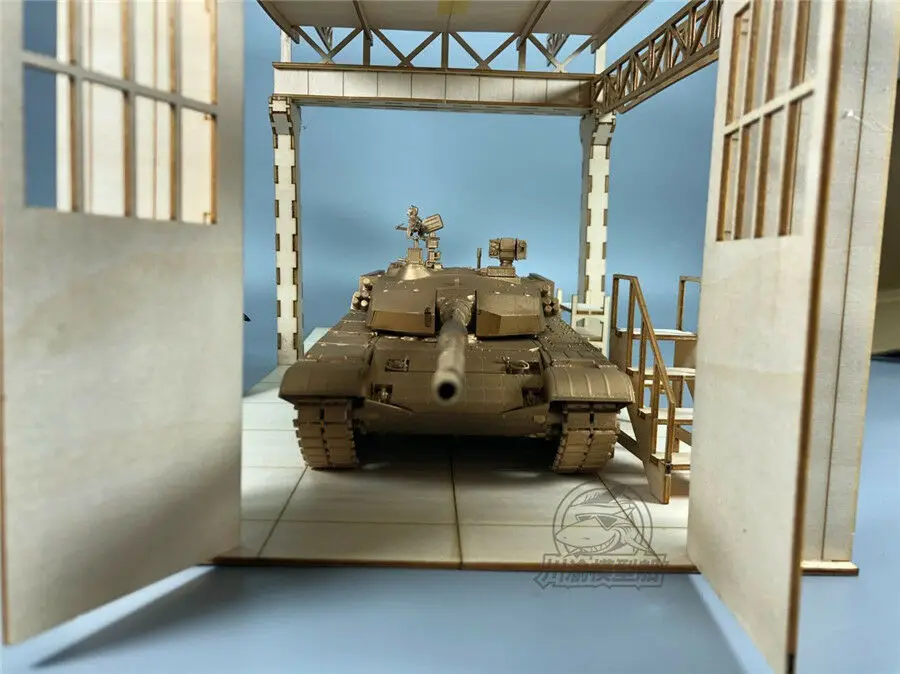 1/35 масштаб Танк завод гараж ремонт магазин Танк сцена Diorama DIY деревянная Сборная модель комплект