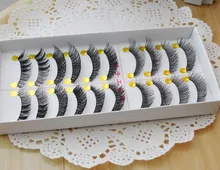 Free shipping 2015hot sale10Pairs Hand made fashion charming eye lashes False Eyelashes Natural Long Thick Beauty