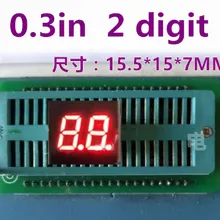 0," дюймов цифровая трубка 0.3in цифровой дисплей общий катод; светодиоды 7 сегментный красный светодиодный дисплей 2 цифры светодиодный дисплей анод