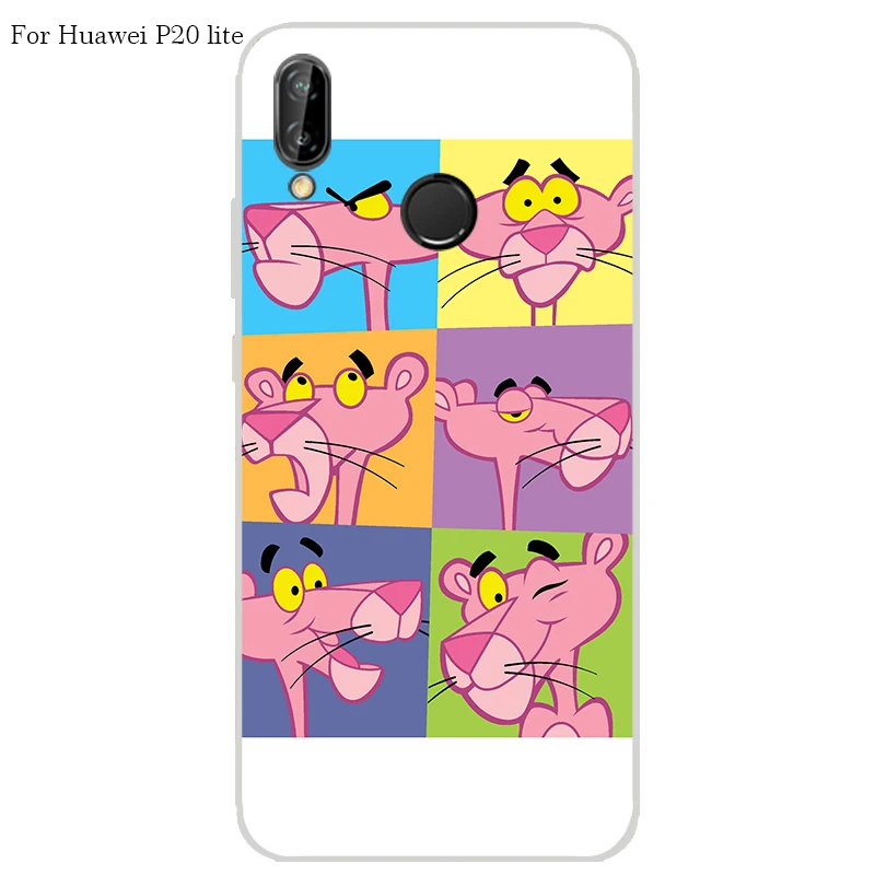 Huawei P20 lite Case Cover TPU Case For Huawei P20 lite Phone Cover Sweet Floral Cute Cat TPU P20 lite Soft Case Fashion 100%    a2