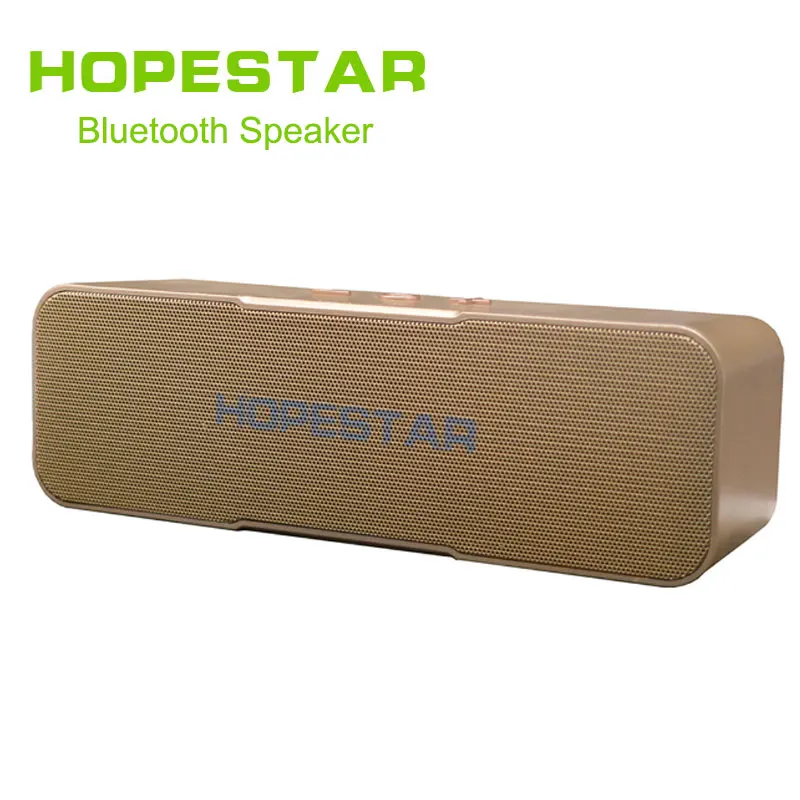 HOPESTAR H13 Bluetooth динамик беспроводной сабвуфер двойной бас стерео Поддержка USB TF AUX FM с зарядным устройством для телефона - Цвет: gold without box