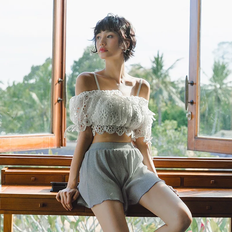 

Swimsuit For Full Swimwear Women Bikini Sports Plus Size Tankini 2019 New Sexy Undertakes Female Solid Polyester Sierra Surfer