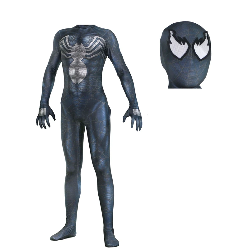 Боди Новая версия Venom Symbiote Spiderman косплей супергерой zentai ТВ колготки BOOCRE Хэллоуин |