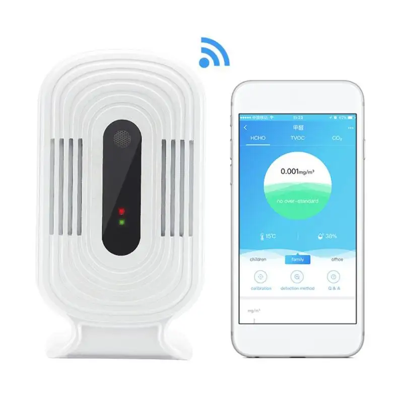 WiFi цифровой CO2 PM2.5 HCHO TVOC детектор газа формальдегида метр монитор