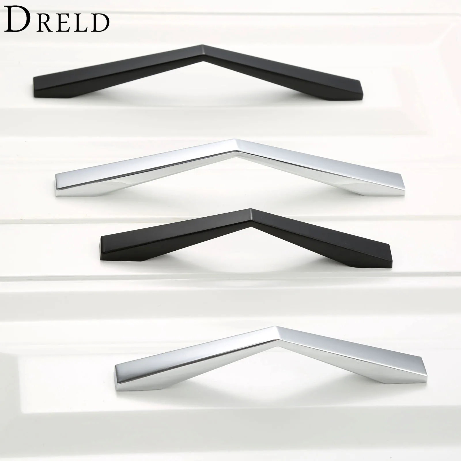 

DRELD Furniture Handle Cabinet Knobs and Handles Closet Drawer Door Kitchen Pull Handle Hole Spacing 96/128mm Furniture Hardware