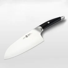 TUOBITUO Professionelle 7,5 “190mm Kochmesser Deutschland Stahl X50 CRMOV15 Bestnote Küche Gemüse + Fleisch Schneidwerkzeug sehr Scharf
