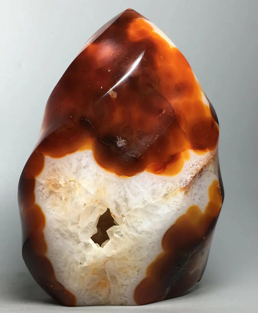 

436g RED Flame profile Agate! NATURAL CARNELIAN Flame Profile QUARTZ CRYSTAL !! stones Mineral specimen