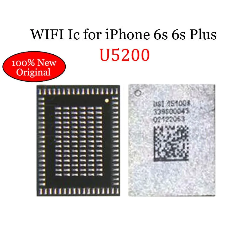 

5Pcs/lot U5200 Wifi IC Chip 339S00033 High Temprature For iPhone 6S/ 6SPlus Repair WiFi module chip Original Replacement
