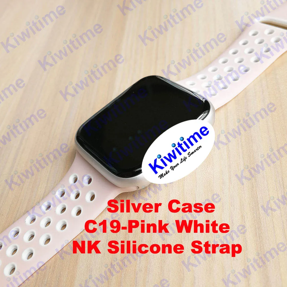 KIWITIME X Pro Bluetooth Смарт часы 1:1 Смарт часы 44 мм чехол для Apple iOS Android шагомер сердечного ритма DIY функция PK IWO 10 - Цвет: Silver C19 PinkWhite