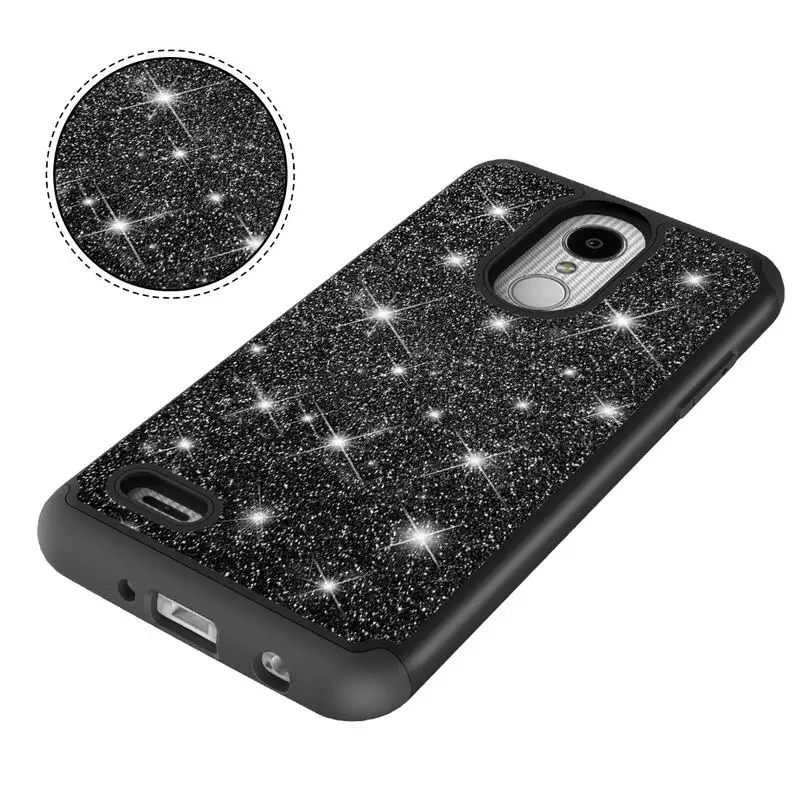 Case for LG Aristo 2 Bling Glitter PU Leather Silicon PC Back Cover for LG Aristo 2 Plus K8 2018 US Version V30 2018 Phone Cases 1