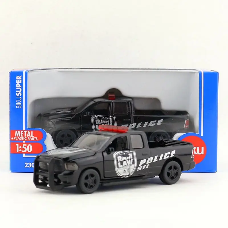 SIKU 2309/1: 50 échelle/modèle en métal moulé sous pression/Dodge RAM 1500 camion de police américain/voiture jouet pour cadeau pour enfants/Collection éducative