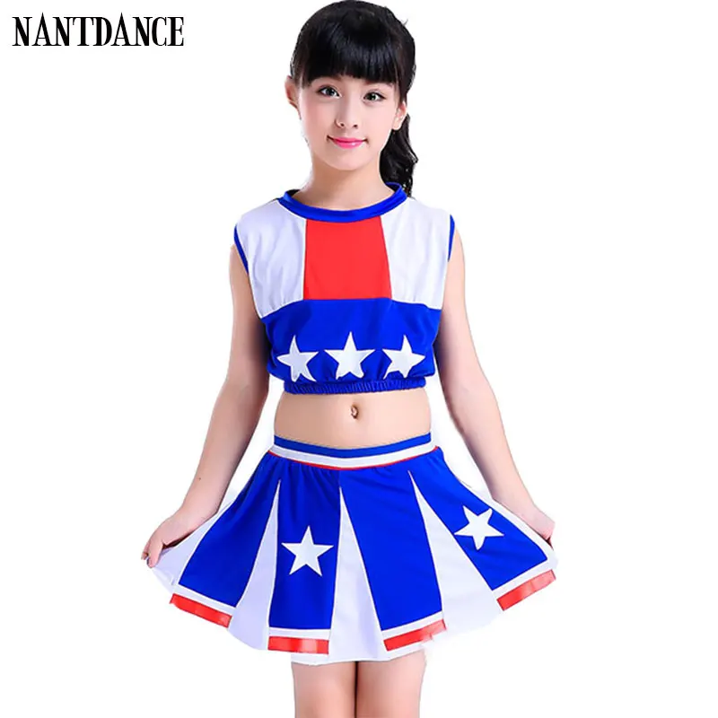 

Girl Cheerleader Uniforms For Girls Cheer Team Suits Kid Class Calisthenics Girl Cheerleading Uniforms Children Game Suit