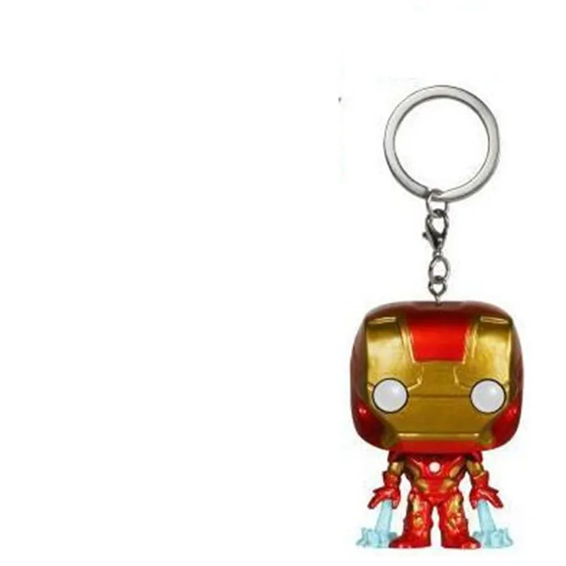 pop Avengers Captain America Iron Man Groot The Flash Keychain Accessories Pendant Trinket Keyring Souvenirs Gift 