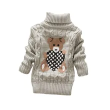 BibiCola/свитера для маленьких девочек для отдыха; осенне-зимний теплый свитер для мальчиков; утолщенная одежда для малышей; свитера