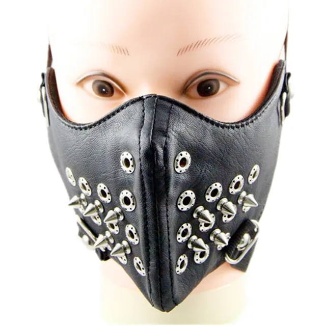 Amazing Motorcycle Punk Rock Face Mask Hip hop Halloween Party Leather