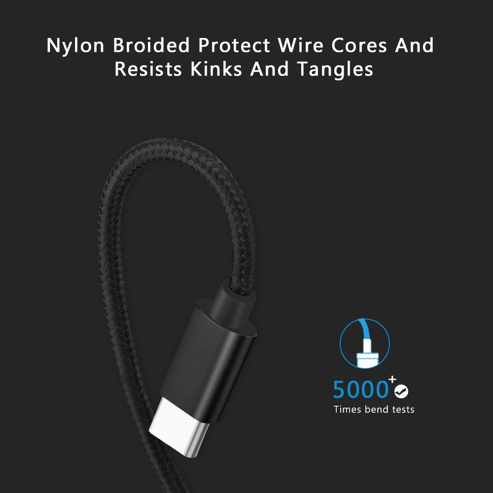 1 м Micro usb type C тестер напряжения тока метр дисплей нейлоновый плетеный кабель быстрой зарядки type-C для samsung S9 Note 8 Android