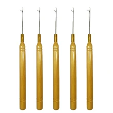 5 шт./лот деревянный крюк вытаскивая иглы волос инструмент для силикона микро бусы крючком