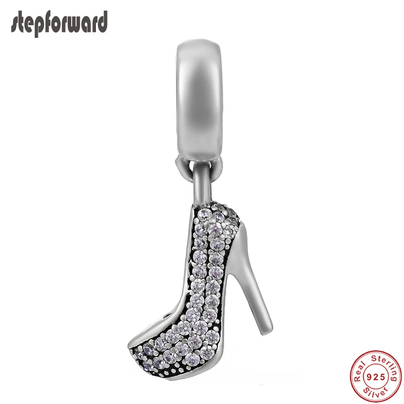 DIY Cinderella high heel shoe charms 925 sterling silver high heel shoe