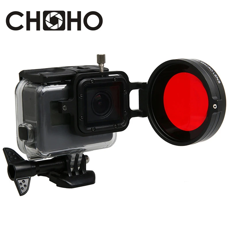 Filtro para Gopro Preto Filtros de Mergulho Vermelho para go Pro Acessórios de Capa à Prova Dágua Originais - Image 4