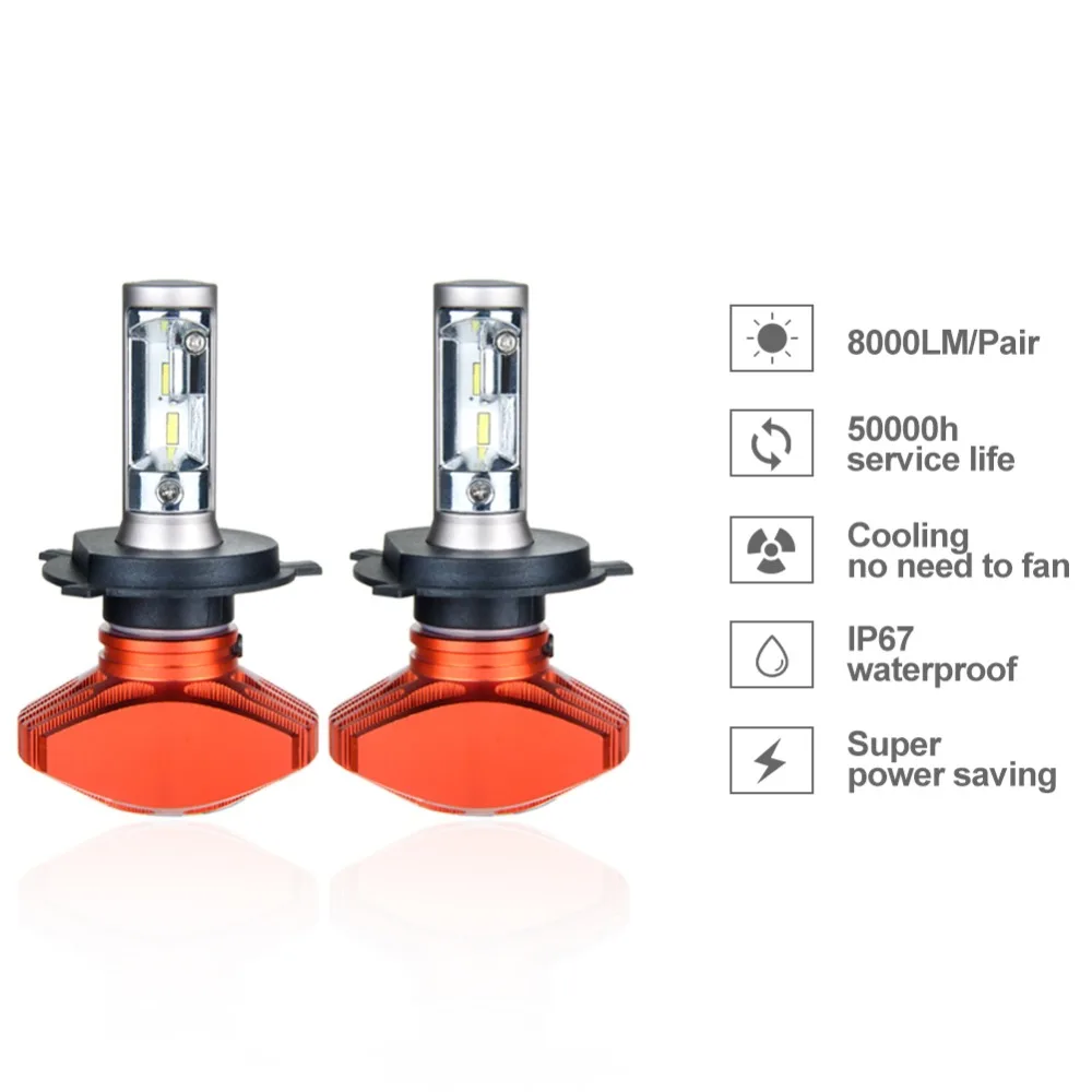 Foxcnsun H4 H7 Led H11 H1 9005 HB3 9006 HB4 9003 HB2 H3 H8 H9 Headlight Bulb Car Light 24V 12V Automobiles 6500K CSP 80W 8000LM Foxcnsun H4 H7 Led H11 H1 9005 HB3 9006 HB4 9003 HB2 H3 H8 H9 Headlight Bulb Car Light 24V 12V Automobiles 6500K CSP 80W 8000LM