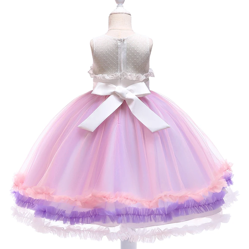 Princess Girls Unicorn Costume Lace Mesh Flowers Unicorn Dress up For Children Christmas Wedding Party Tutu Dresses 2-8 Years Princess Girls Unicorn Costume Lace Mesh Flowers Unicorn Dress up For Children Christmas Wedding Party Tutu Dresses 2-8 Years