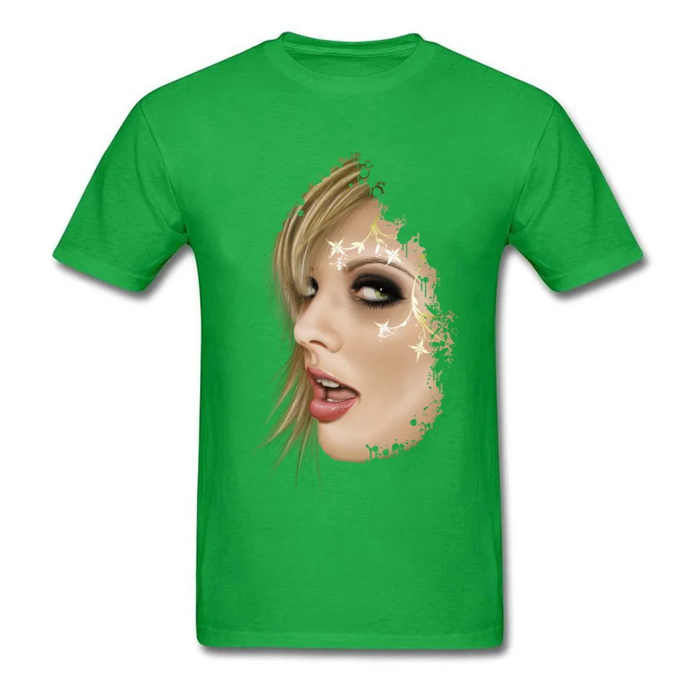 Round Neck Seduction 100% Cotton Fabric Student T Shirts Custom Short Sleeve Tops Shirts Cute Casual Tshirts Wholesale Seduction green