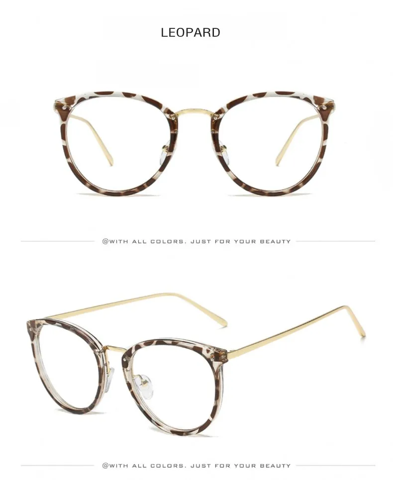 Винтажные оптические женские очки, оправа для близорукости, круглые металлические очки унисекс, женские очки oculos de grau
