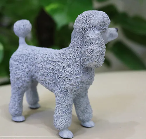 grey poodle dog figure collection 6