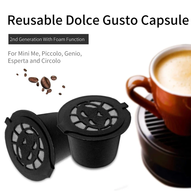 Cheap 3/6Pcs Refillable Reusable Coffee Capsule Filter Compatible Nescafe Dolce Gusto refill Nespresso Soft Capsules Coffee Accesso