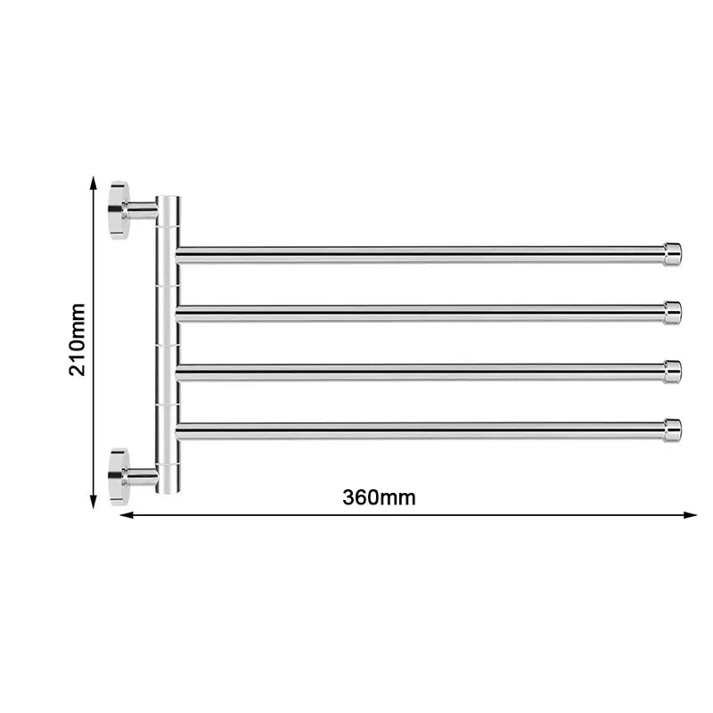 Ванная комната Wivel Полотенца стеллаж для выставки товаров Нержавеющая сталь поворотно Полотенца бар Экономия пространства качается Полотенца бар настенный Полотенца держатель
