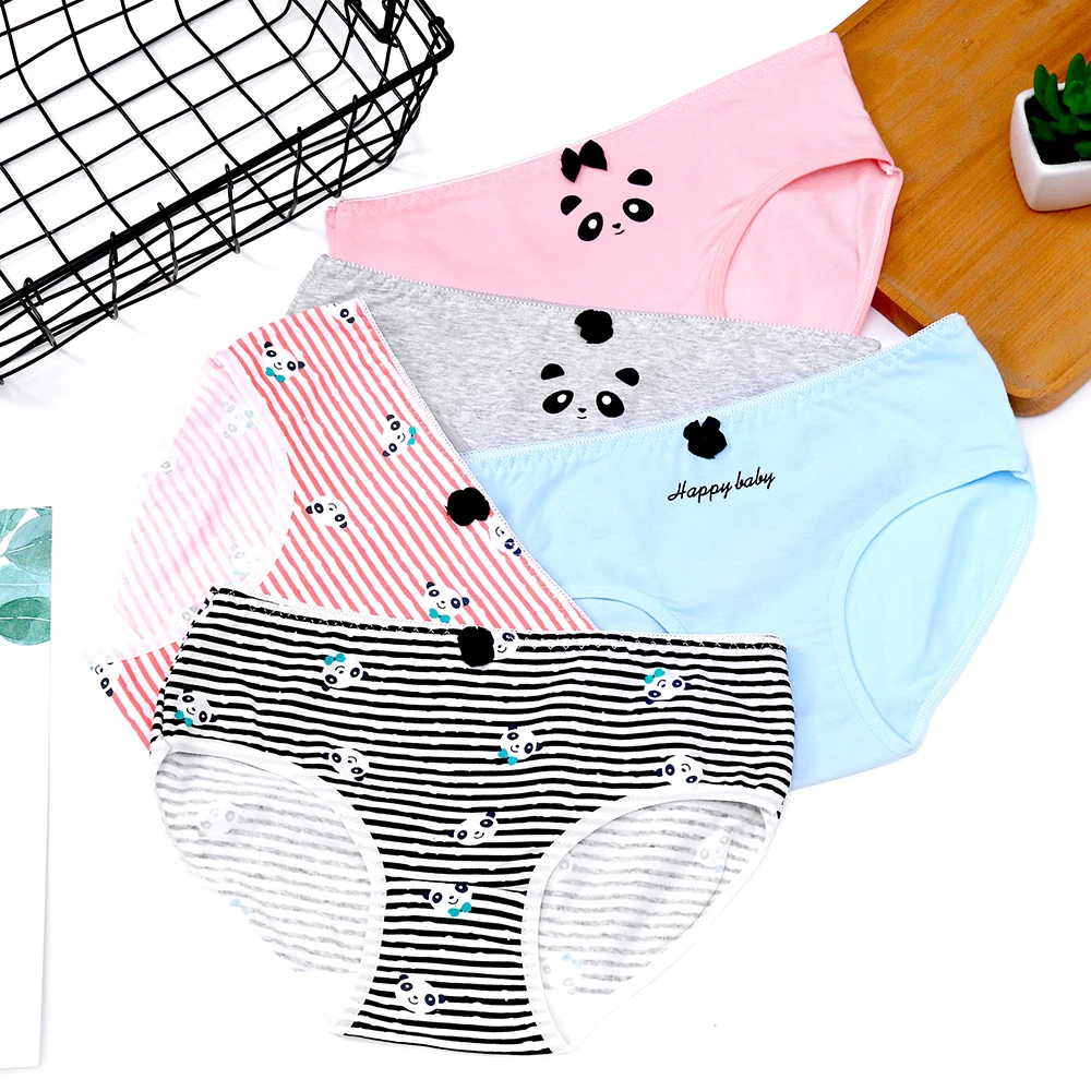 Zqtwt 5pcs Lot Fashion Brand Striped Lingerie Women S Sexy Cotton Panties Female Soft Cute Bear