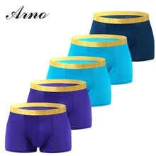ARNO, сексуальное мужское нижнее белье, 5 шт., мужские боксеры, шорты, нижнее белье, мужские трусы, трусы