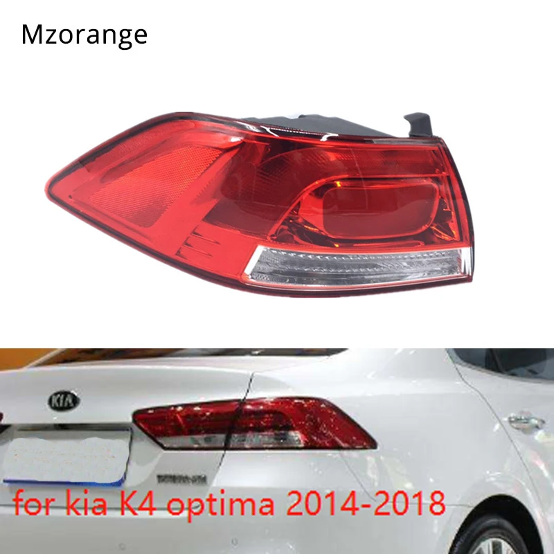 

MZORANGE Outer Tail Lgiht ABS for kIA K4 optima 2014-2018 Tail Rear Brake Light Lamp additional brake light