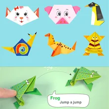  54 PCS Children Origami Paper Book for Animal Pattern 3D Puzzle DIY Folding Toy Kids Handmade Kindergarten Arts and Crafts Toys 