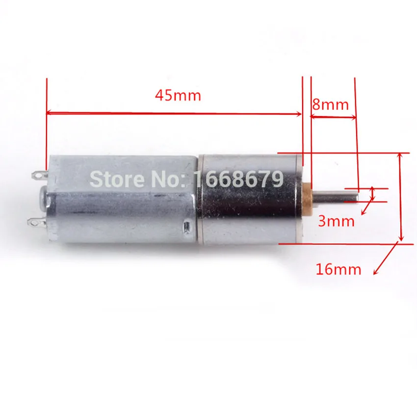 1pcs16GA-050 12 вольт мини Электрический мотор-редуктор 12 В DC 6/10/15/20/30/40/50/60/100/120/150/200/250/300/400/ 500/600/800/1000/1200 об/мин