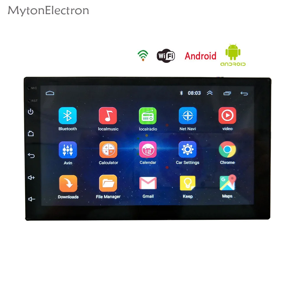 Android автомобильное радио аудио стерео 2din FM 1024*600 gps навигация Bluetooth интеллектуальная динамическая траектория Беспроводная парковочная камера - Размер экрана, дюймов: No Frame