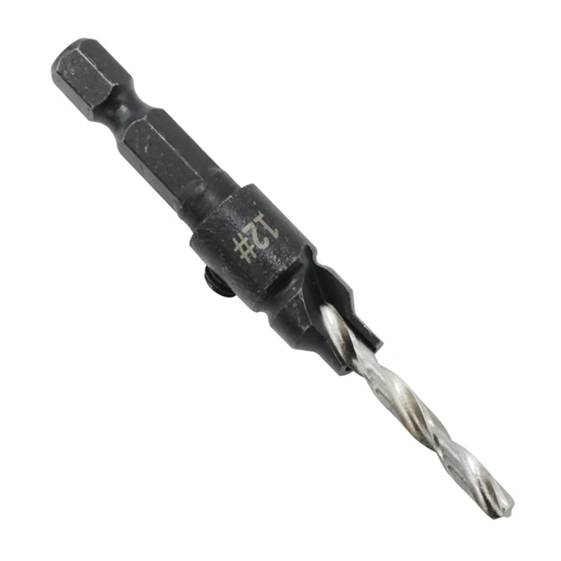 Hex Shank Drill Bits Woodworking Hole Opener Set Screw Tool Carpenter Countersink Bit Reaming Drill #5 #6 #10 #13 #16 1/4 6.35mm