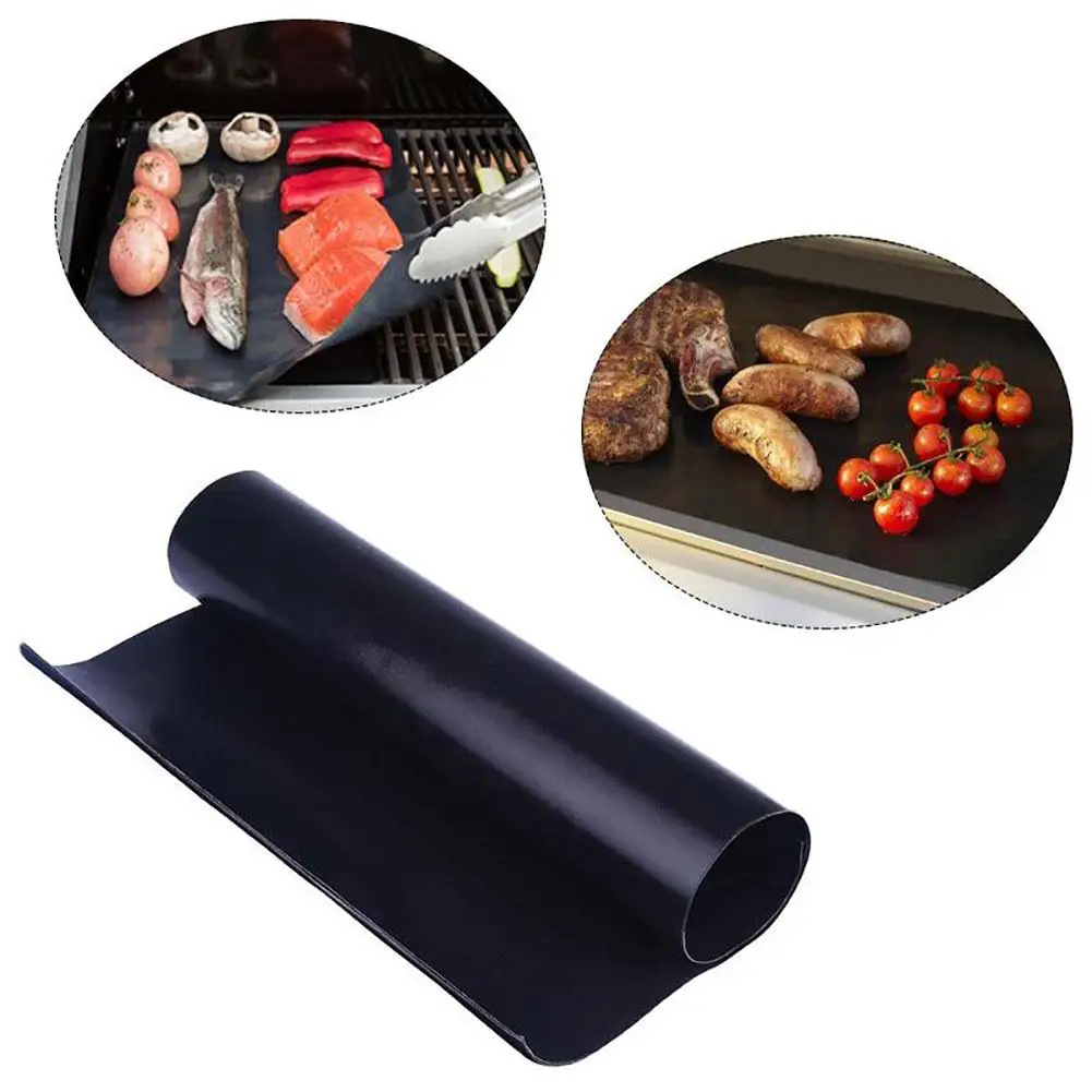 

1pcs Reusable Non-stick Surface BBQ Grill Mat Baking Portable Easy Clean Barbecue Baking Liners Reusable Teflon Cooking Sheets