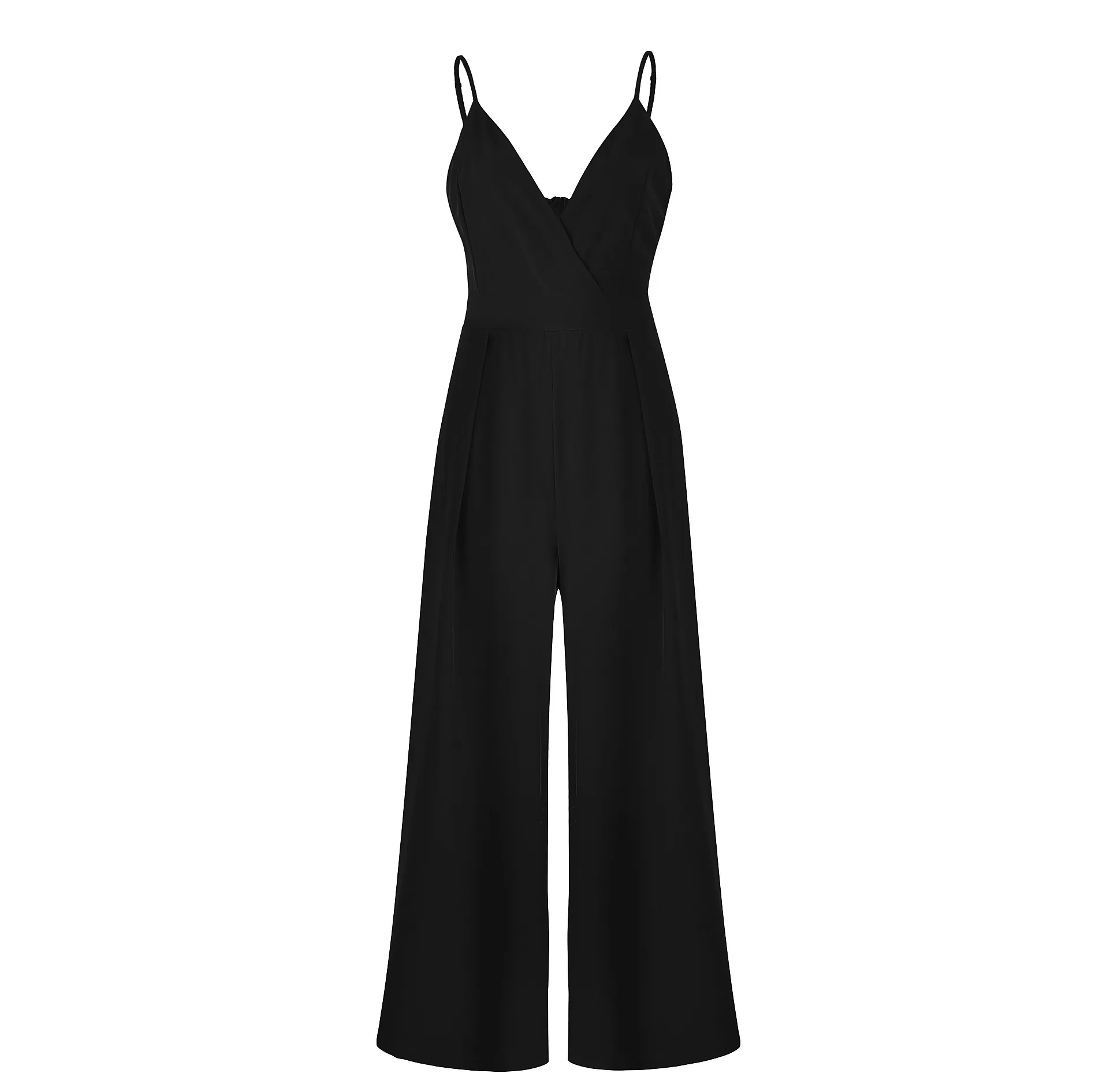 ZOGAA Spaghetti Strap V-neck Women Jumpsuit Summer New Party Sexy Wide Leg Overall Solid Bow Beach Holiday Female Lady Dress ZOGAA Spaghetti Strap V-neck Women Jumpsuit Summer New Party Sexy Wide Leg Overall Solid Bow Beach Holiday Female Lady Dress