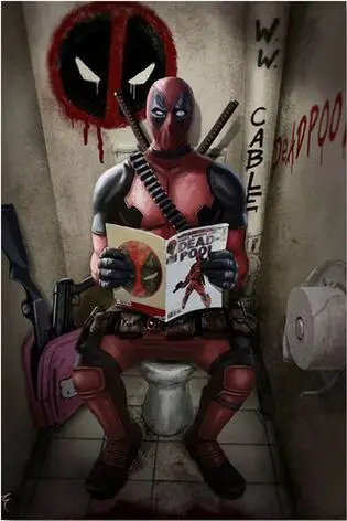 

New 2017 Deadpool Superheroes Comic Funny Art Wall Decor Silk Print Poster