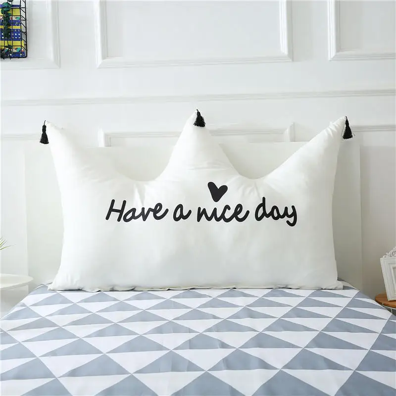 Home Bed Decor Crown Shape Pillow Printed Baby Pillows Decorative