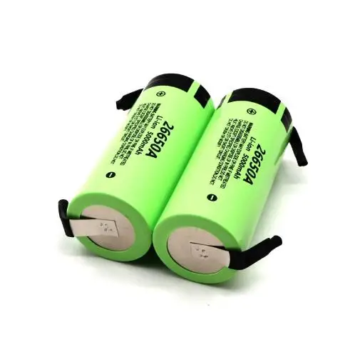 4 шт. аккумулятор для Panasonic 26650A 3,7 V 5000mAh высокой емкости 26650 литий-ионные аккумуляторы+ никель DIY