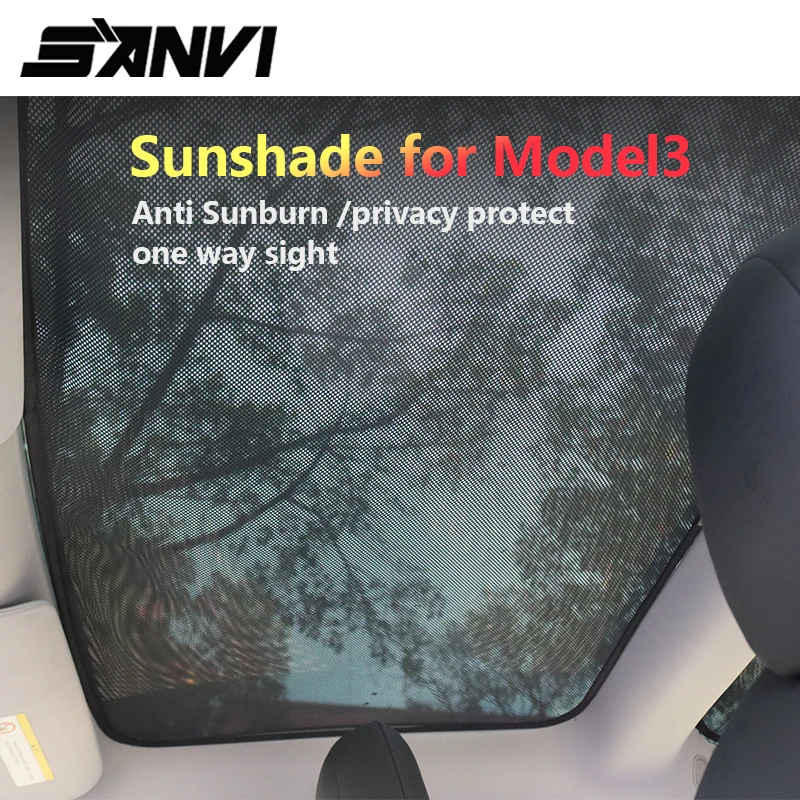 Sanvi солнцезащитный козырек для Tesla Model3 передний и задний солнцезащитный панорамный люк