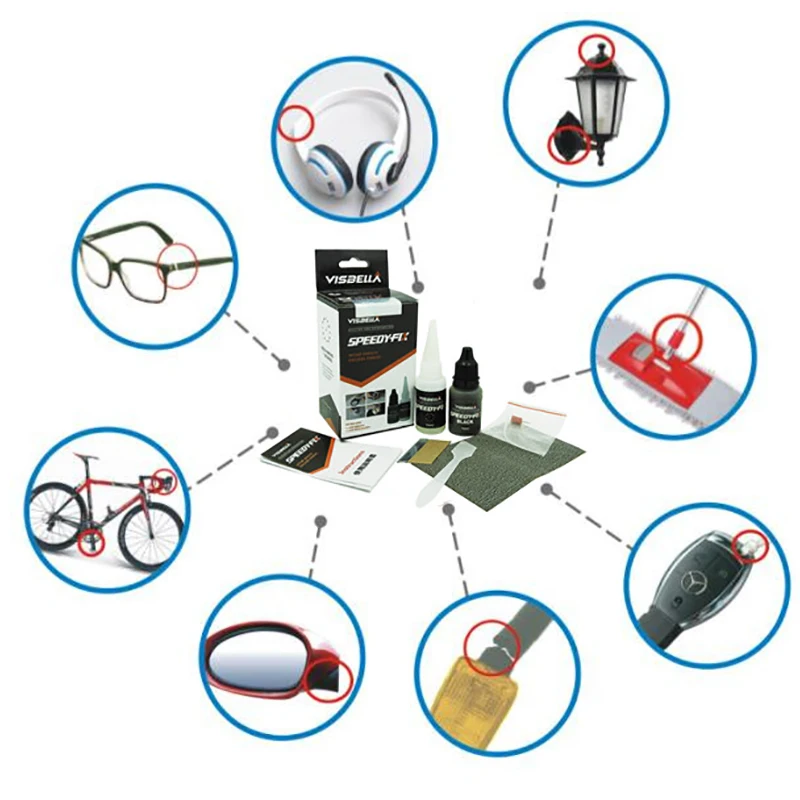 Visbella, 2 шт, 7 секунд, быстрая фиксация, быстрое склеивание, клейкие порошки для металла, стали, пластика, дерева, керамики, клей для ремонта, армирующий